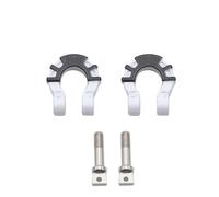 COMODO RC Crawler Tow Shackle Hooks 1/10 Scale Metal Front Rear Bumper Trailer Hitch Compatible avec SCX10(Silver)