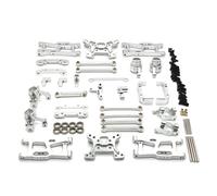 COMODO RC Metal Swing Arm Pull Rod Steering Cup Set pour 144016 14 4018 1/14 Scale RC Car Suspension Parts(Silver)