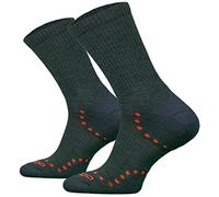 COMODO TECHNICAL SOCKS Chaussettes de randonnée fines STAL LIGHT HIKER avec ALPAKAWOLLE. Chaussettes respirantes pour longues randonnées pour homme et femme, vert foncé, 39-42