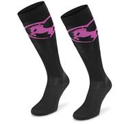 COMODO TECHNICAL SOCKS - Chaussettes d'équitation - Montantes - Été en microfibre, confortables, respirantes, modernes, pour tous les jours, résistantes - Noir, 39-42, Horses 1 Black