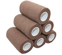 COMOmed Tissus non tissés pansement bandage pansements adhésifs Bandage animal,Bandage auto-adhésif élastique 10 cm X4.5m Teint foncé 6 rouleaux