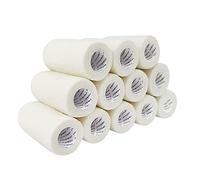 COMOmed Tissus non tissés pansement bandage pansements adhésifs Bandage animal,Bandage auto-adhésif élastique 10 cm X4.5m Blanc 12 rouleaux