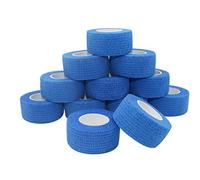 COMOmed Tissus non tissés pansement bandage pansements adhésifs Bandage animal,Bandage auto-adhésif élastique 2.5 cm X4.5m Bleu 12 rouleaux