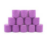 COMOmed Tissus non tissés pansement bandage pansements adhésifs Bandage animal,Bandage auto-adhésif élastique 5 cm X4.5m Pourpre 12 rouleaux