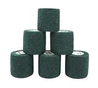 COMOmed Tissus non tissés pansement bandage pansements adhésifs Bandage animal,Bandage auto-adhésif élastique 5 cm X4.5m Vert foncé 6 rouleaux