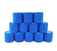 COMOmed Tissus non tissés pansement bandage pansements adhésifs Bandage animal,Bandage auto-adhésif élastique 5 cm X4.5m Bleu 12 rouleaux