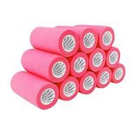 COMOmed Tissus non tissés pansement bandage pansements adhésifs Bandage animal,Bandage auto-adhésif élastique 10 cm X4.5m Rose 12 rouleaux