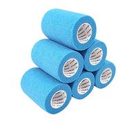 COMOmed Tissus non tissés pansement bandage pansements adhésifs Bandage animal,Bandage auto-adhésif élastique 7.5 cm X4.5m lac bleu 6 rouleaux
