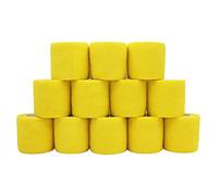 COMOmed Tissus non tissés pansement bandage pansements adhésifs Bandage animal,Bandage auto-adhésif élastique 5 cm X4.5m Jaune 12 rouleaux