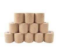 COMOmed Tissus non tissés pansement bandage pansements adhésifs Bandage animal,Bandage auto-adhésif élastique 5 cm X4.5m Le teint 12 rouleaux