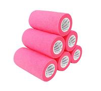 COMOmed Tissus non tissés pansement bandage pansements adhésifs Bandage animal,Bandage auto-adhésif élastique 10 cm X4.5m Rose 6 rouleaux