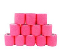 COMOmed Tissus non tissés pansement bandage pansements adhésifs Bandage animal,Bandage auto-adhésif élastique 5 cm X4.5m Rose 12 rouleaux