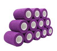 COMOmed Tissus non tissés pansement bandage pansements adhésifs Bandage animal,Bandage auto-adhésif élastique 7.5 cm X4.5m Pourpre 12 rouleaux