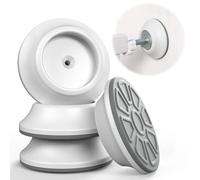 COMOMY 4 Pièces de Protections Murales pour Barrière d'escalier pour Bébé, Coupelles Murales de Sécurité pour Barrière d'enfant Chien, Kit d'extension pour Barrière à Pression, Blanc