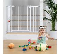 COMOMY Barrière pour bébé de 76,2 cm de Haut pour Portes d'escalier, s'adapte aux Ouvertures de 74,9 cm à 102,9 cm de Large, barrière Extra Large à Fermeture Automatique pour Chien, Montage par
