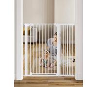 COMOMY Clôture pour bébé Extra Haute de 42 Pouces pour Portes d'escalier, s'adapte aux Ouvertures de 29,5" à 43" de Large, Fermeture Automatique, clôture de sécurité Robuste pour Chien pour la Maison