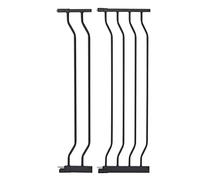 COMOMY Extensions de Barriere de Securite Chien avec Porte Ajustable pour Chat, 24 cm et 12 cm, Noire