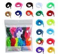 Comonc Lot de 100 vers magiques torsadés sur une ficelle pour fournitures de fête, couleurs aléatoires