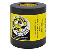 Comp-O-Stik Lot de 4 Rubans de Hockey Noirs pour bâtons et poignées, Multi-usages Strong Durable Cloth Tape, 4 Pack 24 mm x 18 m, Easy to Stretch and Tear, Exceptional Performance, Minimal Adhesive