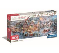 Clementoni Puzzle 1000 pièces Panorama Compact - Préparation pour Noël