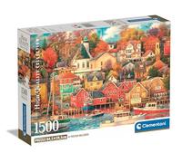Clementoni - 1500p Good Times Harbor - 59,2 x 84,3 cm - Avec poster