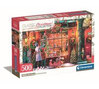 Clementoni - Puzzle 500 pièces - l'Ancien Magasin de Noël - Jeu de société Adulte - Dès 14 Ans - Kidult -Fabriqué en Italie