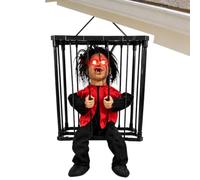 Compact Animated Halloween, Decorations Spooky Screaming, Boy Cage Prop | Screaming Halloween Decor, for Indoor Outdoor, Patio Garden Porch, Yard Lawn Fireplace, Mantel Home Party, Haunted Houses