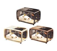 Compact Betta Tank - Acrylic Landscape Aquarium with Feeding Ports | Portable Lid, Clear Bowl for Shrimp, Snails, Turtle, Aquatic Pets, Indoor Spaces, Family, Study