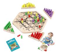 Compact Chain Puzzle, Sleek Triangle Board, Interactive Chess Strategy, Exercise Thinking Brain Teaser Game, Educational Geometry Logic Activity, Tabletop Toy for Kids, Family, Classroom