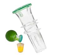 Compact Citrus Press - Manual Lemon Squeezer with Lid for Fresh Juicing | ABS Food Grade Build, Easy Hand Extraction, Lime Orange Cocktail Helper, Kitchen Counter Tool, Home Cooking Accessory