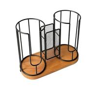 Compact Coffee Cup, Holder 3 Compartments, Stable Condiment Station | Sturdy Coffee Bar, Cup Organizer for, Home Kitchen Cabinet, Restaurant Break Room, Counter Desk Desktop, Buffet Bar Couch