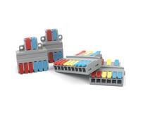 Compact Conductor Spring Splicing Wiring Connector Wire Cable Connectors Push-in Terminal Block with Lever 6mm2 NWPNLXEA(NC-639)