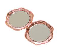 compact : coque au design floral, structure en résine légère, mini outil de réflexion pliable à la main | compagnon de poche élégant pour les retouches mobiles, cadeau pr f r