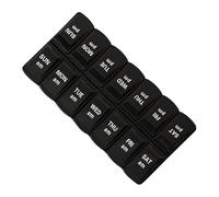 Compact Daily Pill Box - Compact Daily Pill Box, Portable Travel, 7 Jours 2 Fois Par Jour | AM/PM Medicine Planner, Case Container Pour Pilules, Huile de Poisson, Suppléments, Durable PP -Materia