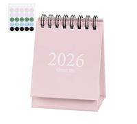 Compact Desk Planner - Yearly Calendar for 2026 2027, Sturdy Stand with Easy to Read Layout, Organizes Schedules and Appointments, Desktop Organizer, Office Accessory for Study, Workstation, Dorm