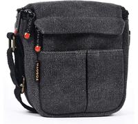 Compact Digital Camera Bag Canvas Bag for Sony A6000 A6100 A6400 RX100V / Fujifilm X-T2 X-T3 X-T10 / Canon EOS M100 SX740 Black Casual Vintage, Black, Modern