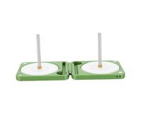 Compact Double Yarn Holder, Stainless Steel Material | Empêche les nœuds, Léger et facile à transporter, Fonctionnalité fluide, Conception détachable, Idéal pour les projets de