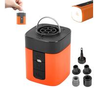 Compact Electric Pump with Vacuum & LED Light, 2-in-1 Portable Rechargeable Air Pump, for Air Loungers, Sleeping Pads, Storage Bags & More