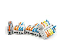Compact Electrical Cable Wire Push-in Conductor Spring Splicing Terminal Block Household Connection Accessories Splicer NWPNLXEA(NC-221 34PCS)