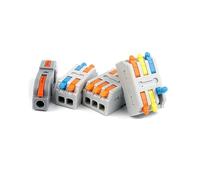 Compact Fast Electrical Wire Terminal Block 2/3-pin conductor Push-in splicing Docking Wiring Connector 221 222 NWPNLXEA(D3-3O 25PCS)