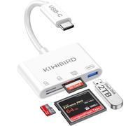 Compact Flash CF Card Reader USB C Card Reader, External SD Micro SD USB C Memory Adapter, Compatible with iPhone 16 15 Plus Pro Max, Mac MacBook Air iPad Pro Air, PC