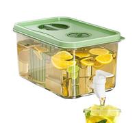 Compact Fridge Drink Dispenser, Water Container Tap System, 8.2x5.5 Inch Leak Resistant Beverage Tank with Spigot Control, Food Grade Pitcher Design, Easy Pour Style, Home Use for Pantry