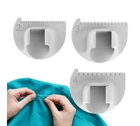 Compact Gauge - Knitting Tool for Edge Lock | 3D Printed Design with Thumb Guide, Finger Quilting Ruler, Measuring Aid for Machine Collars Cuffs Straight Curved