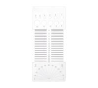Compact Gauge Ruler, Acrylic Measuring Tool, 6.3x2.8 Inches Portable Spinner with Twist Angle, Clear Needle Checker, Compact Scale with Combination Design, Sewing Accessory for Beginners and Tailors