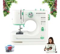 Compact Home Electric Sewing Machine, 12 Built-In Stitch Patterns, Led Lighting Function, Portable Cordless Twin Needles, Built-In Foot Pedal for Beginners DIY Projects (1 Pc)