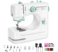 Compact Home Electric Sewing Machine, Kids Sewing Machine, Mini, Portable, With LED Light, 12 Built-In Stitch Patterns, 6 Presser Feet, 2-Speed Control, For Kids Ages 8-12 (Full Set Edition)