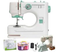 Compact Home Electric Sewing Machine, Mini Sewing Machine for Beginners, Built-In Foot Pedal and 12 Stitches, Light, Storage Drawer, Accessory Kit for Home DIY Projects & Gift
