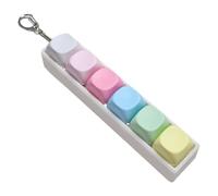 Compact Keyboard Fidget, Mini Stress Toy, 4 inch Portable Pendant for Daily Relief, Soft Silicone Design, Trendy Keychain Accessory, Desk Gadget for Study Work Focus Productivity Toy