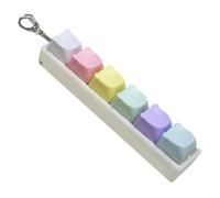 Compact Keyboard Fidget, Mini Stress Toy, 4 inch Portable Pendant for Daily Relief, Soft Silicone Design, Trendy Keychain Accessory, Desk Gadget for Study Work Focus Productivity Toy