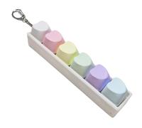 Compact Keyboard Fidget, Mini Stress Toy, 4 inch Portable Pendant for Daily Relief, Soft Silicone Design, Trendy Keychain Accessory, Desk Gadget for Study Work Focus Productivity Toy